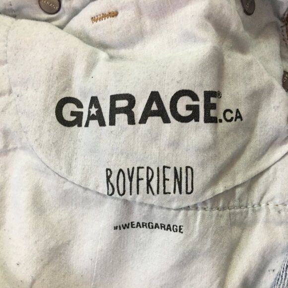 Garage Boyfriend Jeans Women’s Size 5 31x28 All Cotton Denim Acid Wash Style - Picture 3 of 9